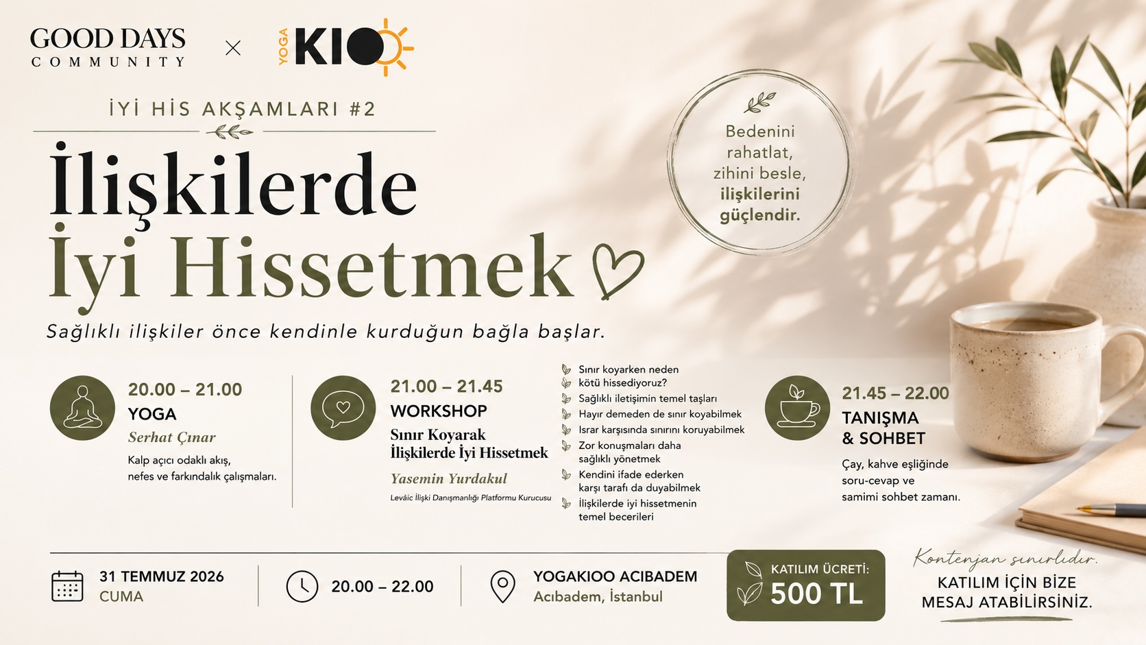 İyi His Akşamları #2 - Sınır Koyarak İlişkilerde İyi Hissetmek